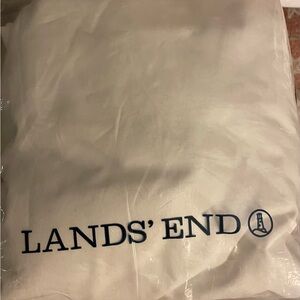 Lands' End Classic White Queen Duvet Cover